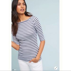 Michael Stars for Anthro Shine Boat Neck Tee